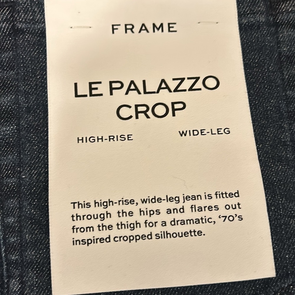 FRAME Le Palazzo Crop Wide Released Hem - Picture 6 of 12
